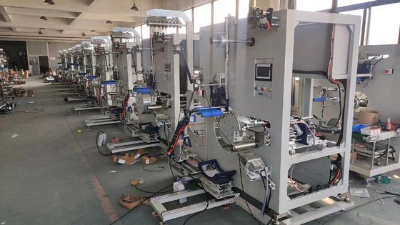 Đường dẫn đẩy dây đai PET hoàn toàn tự động PLC điều khiển máy cuộn dây phun nhựa