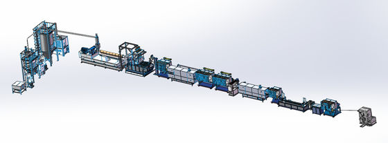 Máy sản xuất dây đai polyester PET sưởi ấm điện 120 - 800kg/h