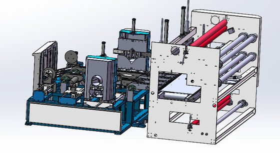 Máy đóng gói cuộn vải gối 6 cuộn/min Máy đóng gói cuộn gấp