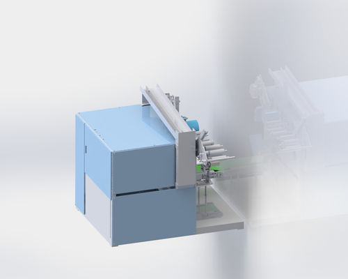 Máy cuộn ống mềm nhựa có cuộn kép cho băng phun vi