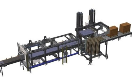 Hệ thống sản xuất bao bì hoàn toàn tự động CNC Robot Palletizing